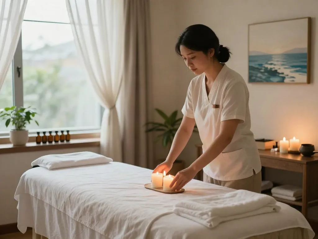 Experience calming 고양출장안마 in a serene wellness spa with relaxing ambiance and inviting decor.